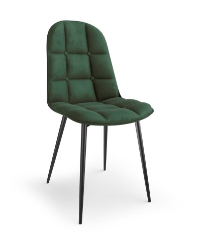 K417 krzesło ciemny zielony velvet 