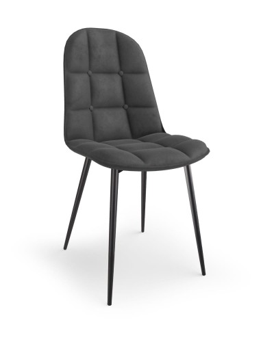 K417 krzesło popielaty velvet 