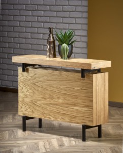 INFERNO konsolka dąb naturalny - czarny (1p=1szt)