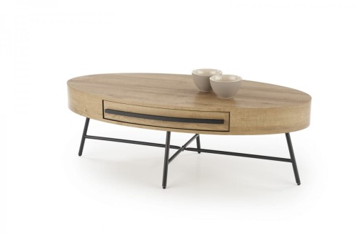 CAROLINA ława dąb złoty/czarny (1p=1szt)