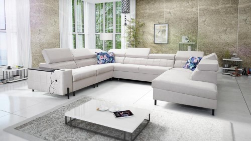 Narożnik Lotos  VII z wejściem USB i barkiem   