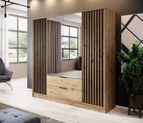 Szafa Nely 4D z lustrem 206 cm