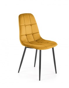 K417 krzesło musztardowy velvet 