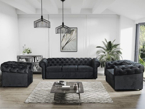 Zestaw Velentino chesterfield 3+2+1