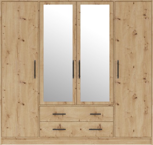 Szafa Smart 200 SRL1 +SRN1 z nadstawką  z lustrami  