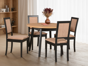 Zestaw stół rozkładany OSLO 3Lfi  100-130 cm + 4 szt krzesło ROMA 13