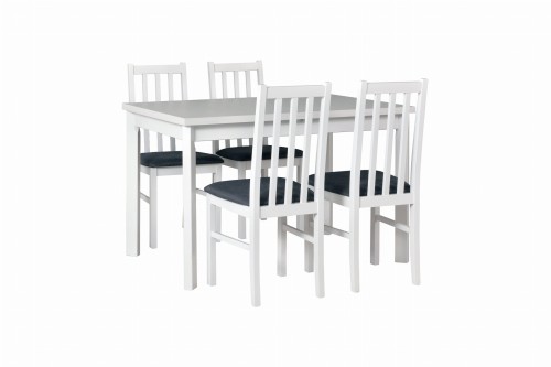 Zestaw stół rozkładany MAX 5P 120-150 cm +4 szt krzesła Bos 10