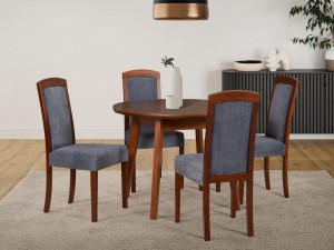 Zestaw stół  rozkładany OSLO 4 100-130 cm +  4 szt krzesła ROMA 7 