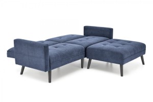 CORNELIUS sofa rozkładana z funkcją narożnika niebieska (1p=1szt)