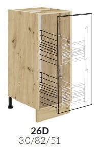 Szafka dolna Glamour 26 (30) kosz CARGO