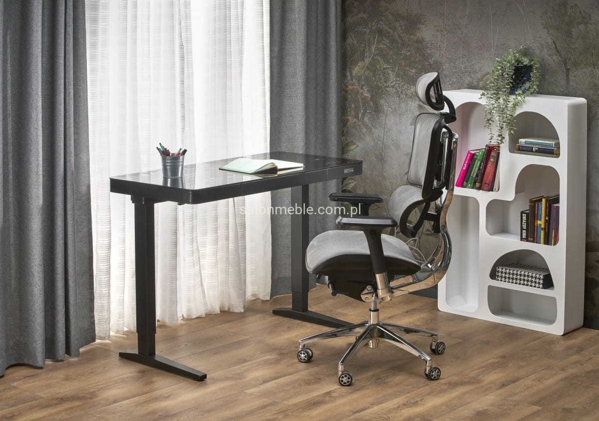 B52  biurko biurko z funkcją regulacji wysokości, czarny (2p=1szt)