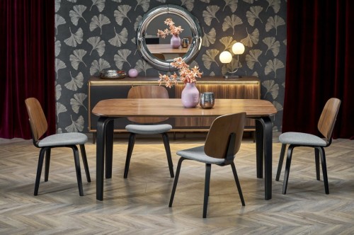 PEDRO stół, blat - orzechowy, noga - czarny (2p=1szt)