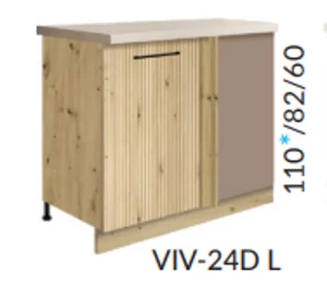 Szafka VIVA 24D 110/60 cm narożna Lewa
