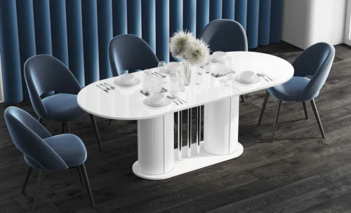 Stół rozkładany CESARO wysoki połysk 160-208 cm