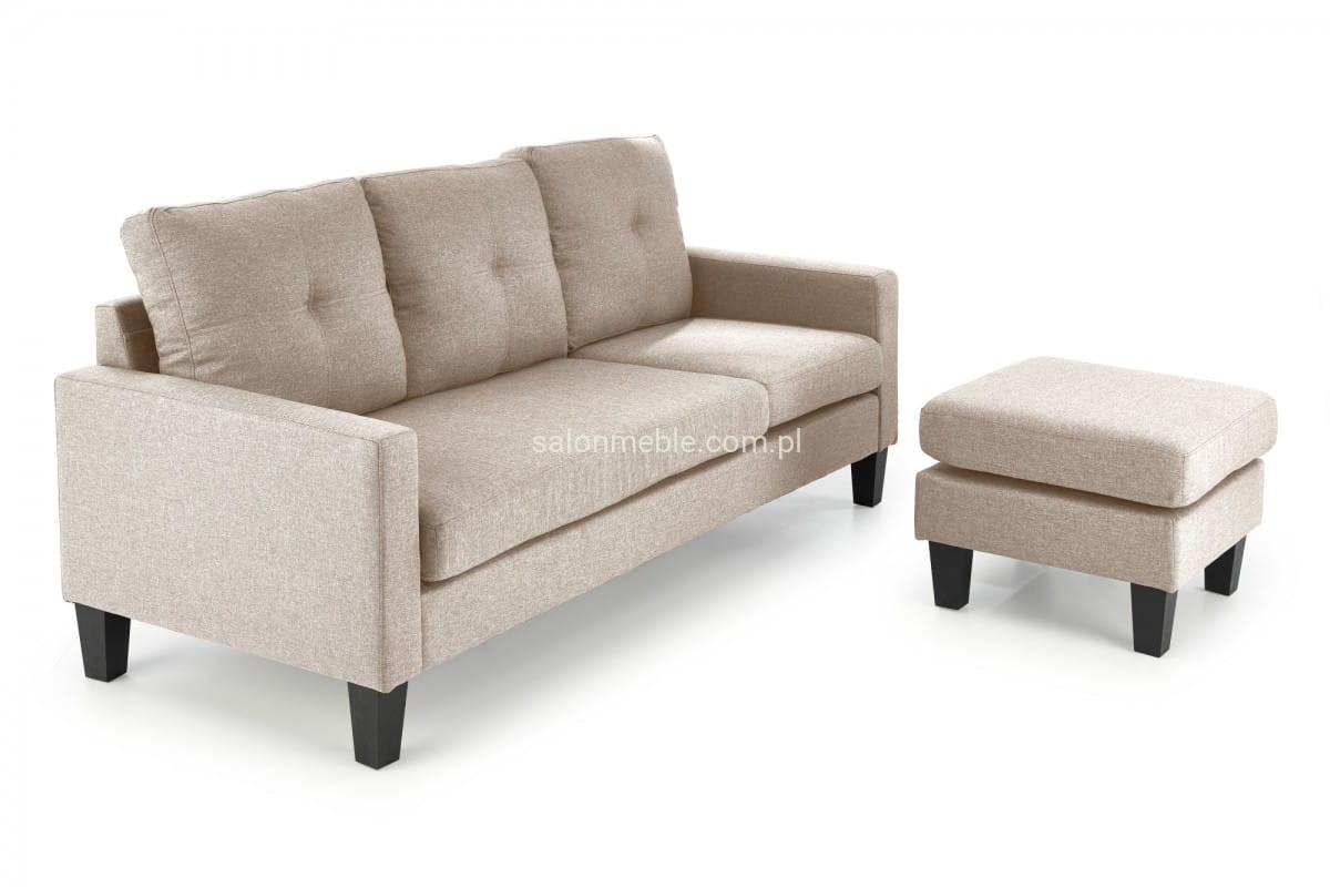 GERSON sofa z podnóżkiem beżowy (1p=1szt)