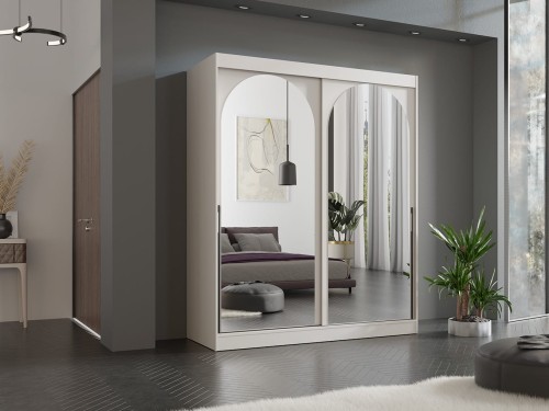 Szafa MODA 120 cm cashmire, czarna, biała