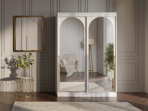 Szafa MODA 150 cm cashmire, czarna, biała 