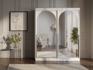 Szafa MODA 200 cm cashmire lub  biała 