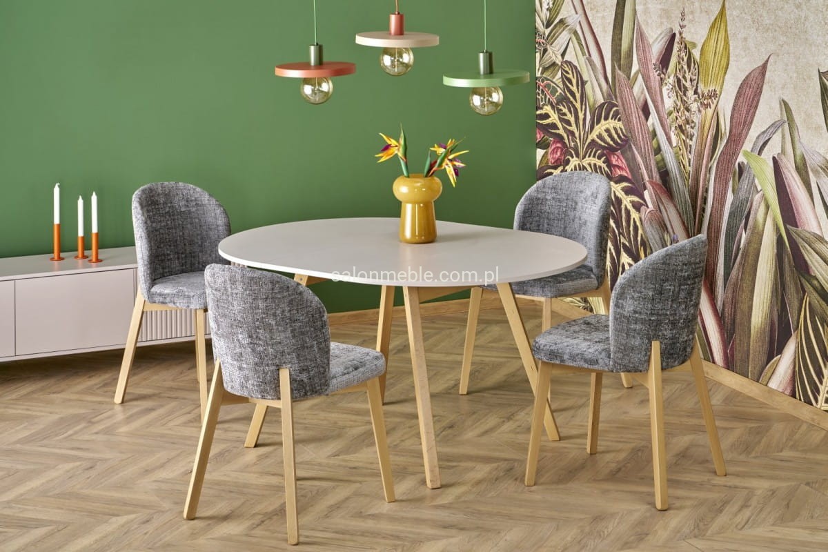 RUBEN stół kolor blat - kaszmir, nogi - naturalny (102-142x102x75 cm) (2p=1szt)