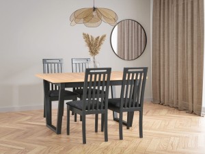 Zestaw stół IKON 2 140+4 krzesła ROMA 10