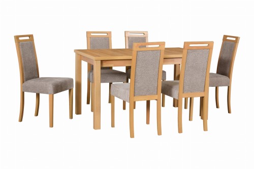 Zestaw stół Modena 1P + 6 krzeseł Roma 5