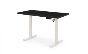 B54 biurko z funkcją regulacji wysokości, blat - czarny, stelaż - biały 