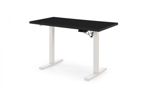 B54 biurko z funkcją regulacji wysokości, blat - czarny, stelaż - biały 