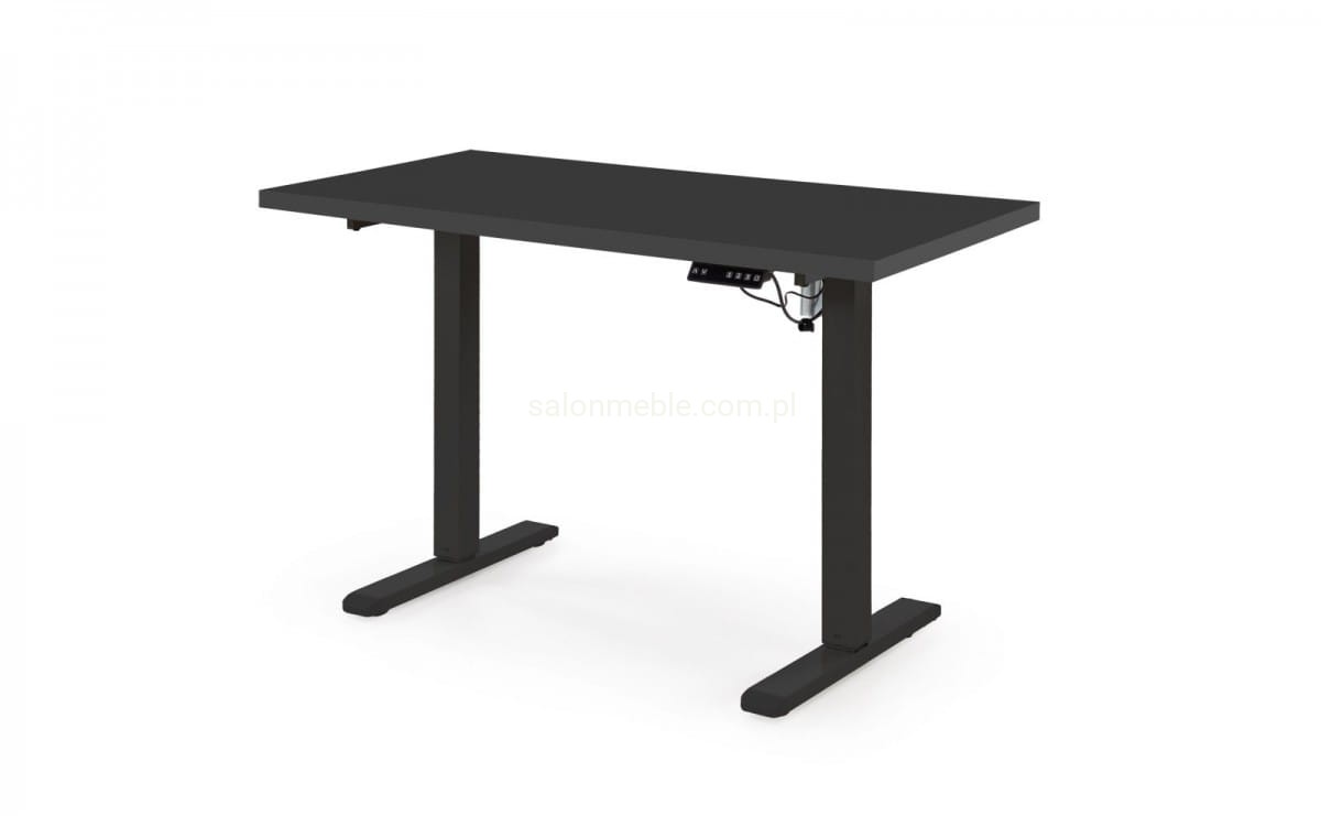 B54 biurko z funkcją regulacji wysokości, blat - czarny, stelaż - czarny