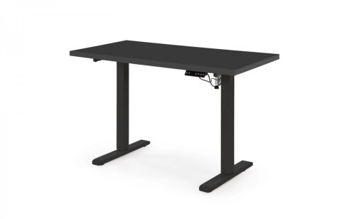 B54 biurko z funkcją regulacji wysokości, blat - czarny, stelaż - czarny (2p=1szt)