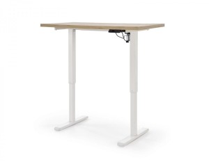 B54 biurko z funkcją regulacji wysokości, blat - dąb artisan, stelaż - biały (2p=1szt)