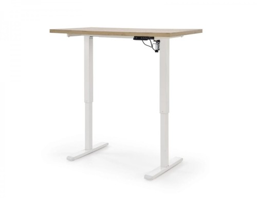 B54 biurko z funkcją regulacji wysokości, blat - dąb artisan, stelaż - biały (2p=1szt)