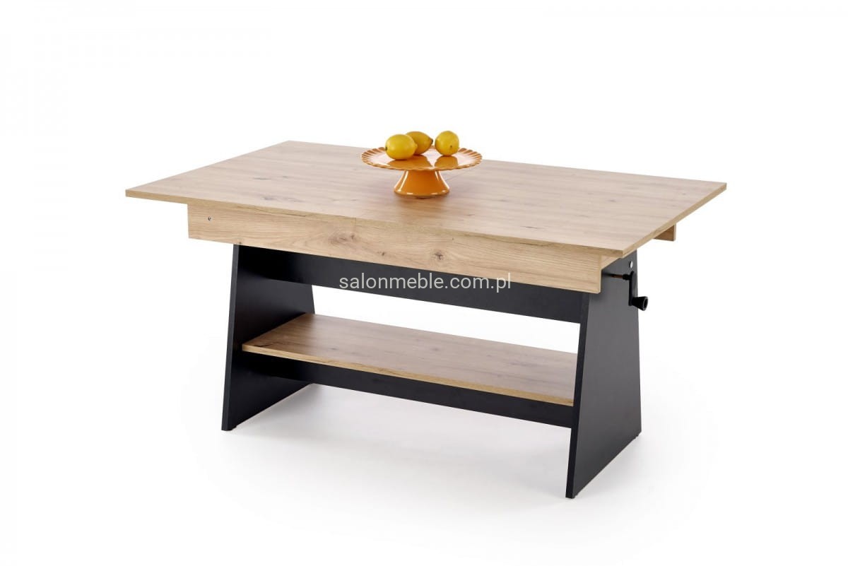 ERIKA ławostół rozkładany dąb artisan / czarny (3p=1szt)