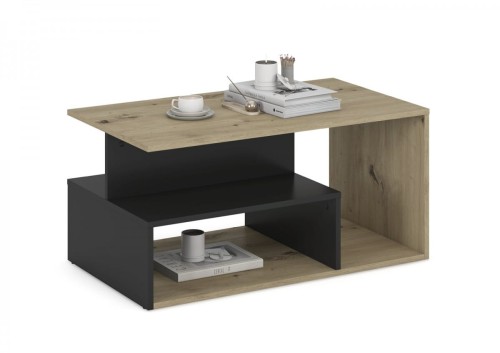 IVA ława, dąb artisan / czarny (1p=1szt)