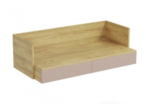 MOBIUS BIURKO 2S korpus: hikora naturalna, fronty - antyczny róż (1p=1szt)