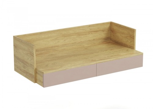 MOBIUS BIURKO 2S korpus: hikora naturalna, fronty - antyczny róż (1p=1szt)