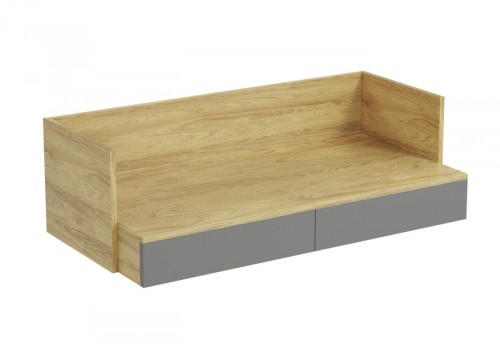 MOBIUS BIURKO 2S korpus: hikora naturalna, fronty - szary przykurzony (1p=1szt)