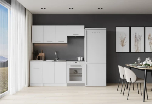 CORONA 180 kuchnia zestaw korpus: biały, fronty: biały (7p=1kpl)