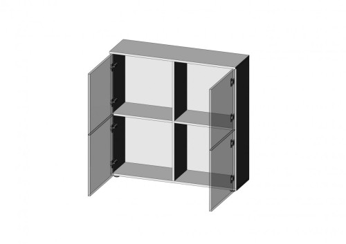 LIVO KM-100 komoda stojąca biały (1p=1szt)