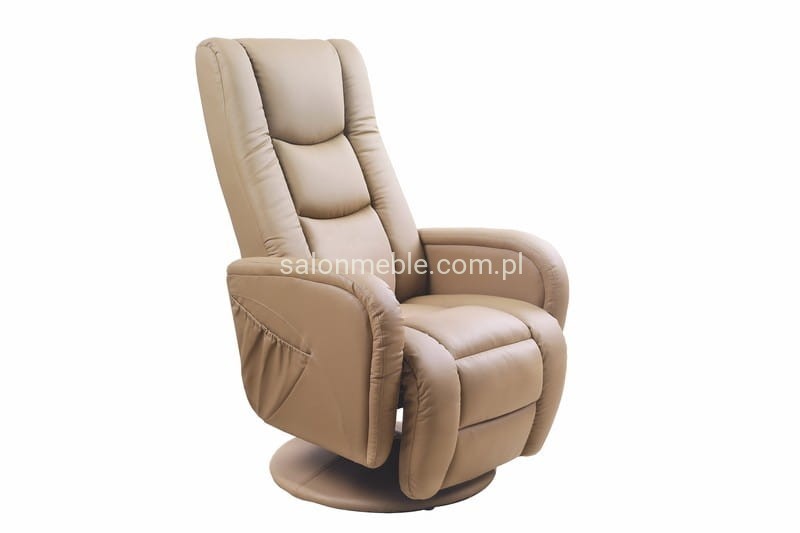 PULSAR recliner z funkcją masażu beżowy