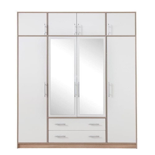 Szafa Smart 200 SRL1 +SRN1 z nadstawką  z lustrami 